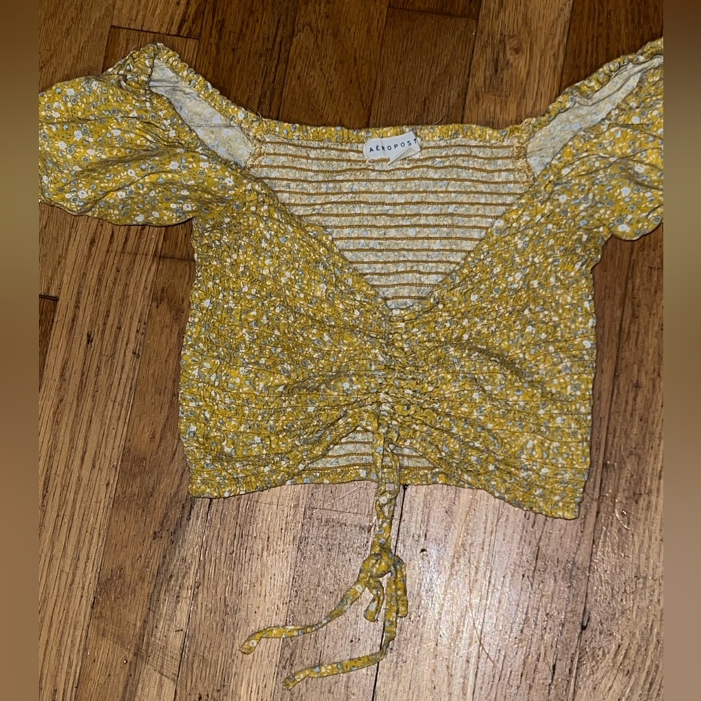 Cropped off the shoulder top